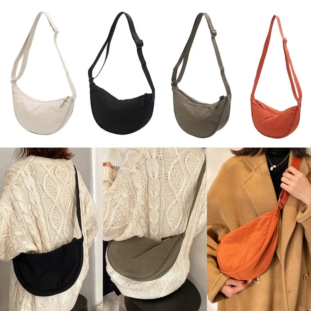 

Nylon Crossbody Bag Hobo Sling Crescent Bag Fashion Bag Travel Shopper Small Bag Bags Moon Lady Chest Half Woman Purses Dum R5G8