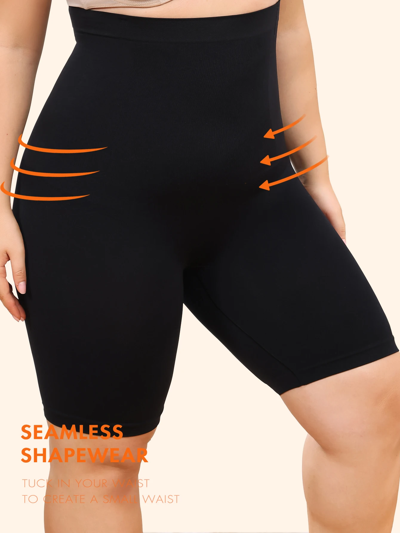Plus-size women\'s leggings with seamless comfort and shaping features to slim the legs and lift the butt.