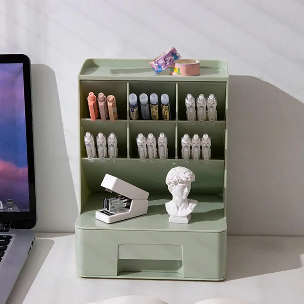 ที่ใส่ปากกาบนโต๊ะความจุกล่องเก็บสินค้า kuas Rias ปากกาตั้งโต๊ะอเนกประสงค์