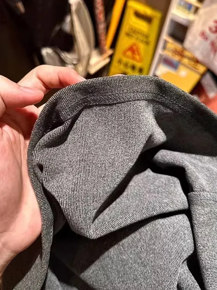 Kaus Dasar Lengan Panjang Slim Fit Pria Kerah Tinggi Dua Sisi Kaus Pakaian Olahraga Luar Ruangan Fitn Latihan Fce