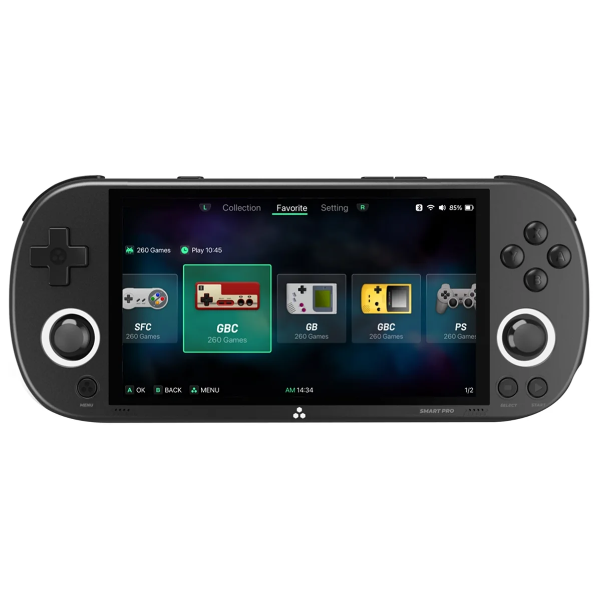 وحدة تحكم ألعاب Trimui Smart Pro بسعة 256 جيجابايت و13000 لعبة Linux Retro وحدة تحكم ألعاب الفيديو تدعم محاكيات متعددة باللون الأسود