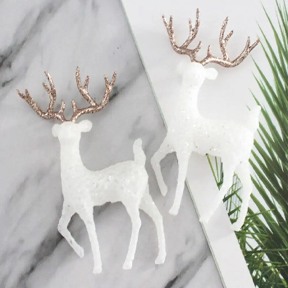 Easy to Install Sika Deer Statue Beautiful Handmade Artificial Artificial Mini Deer Elk Plastic Elk Miniatures Shop Display