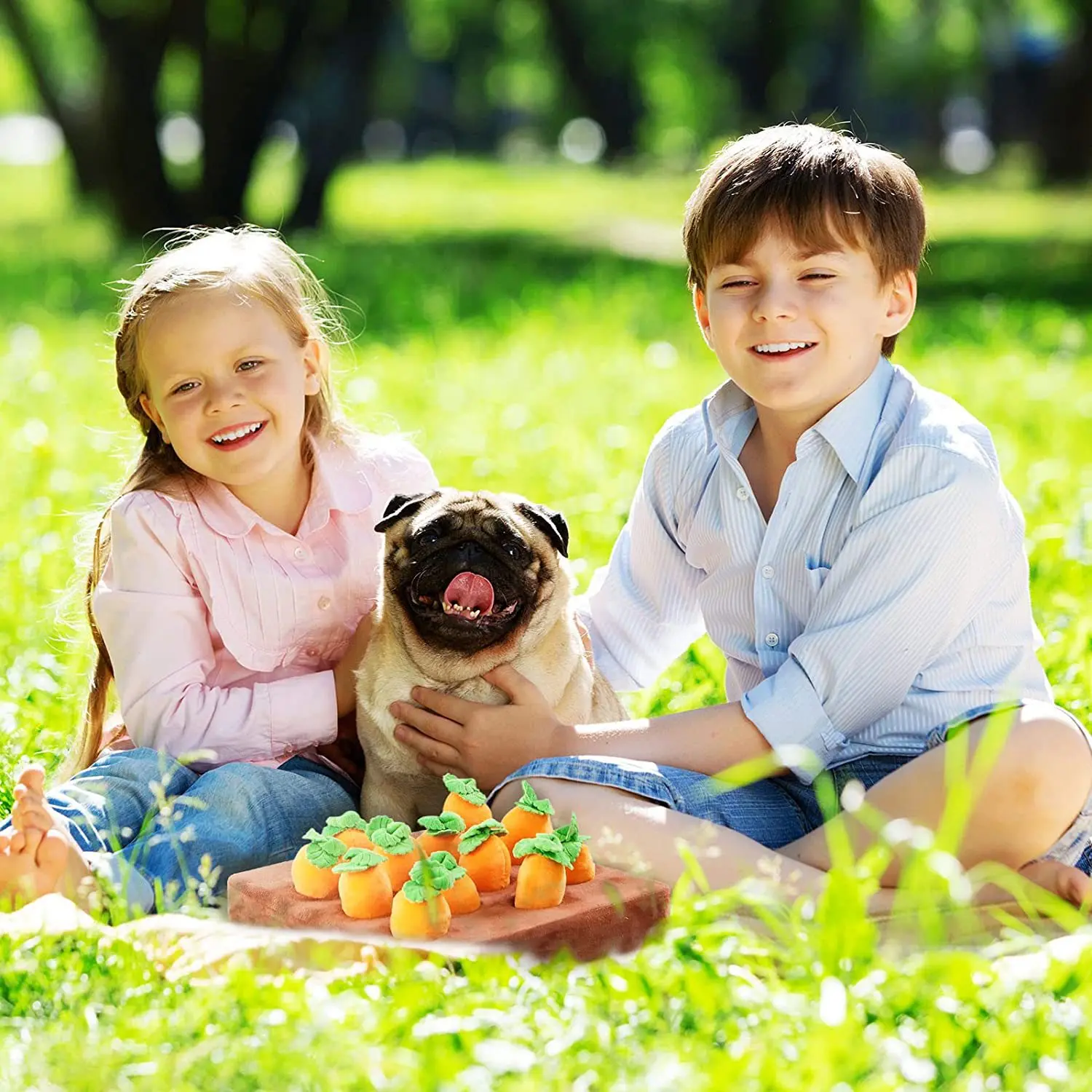 Jeu interactif de carottes en peluche pour enfants, tapis à renifler amusant pour chiens et légumes, jeu de plein de radis, cachette de nourriture pour chiots et chatons