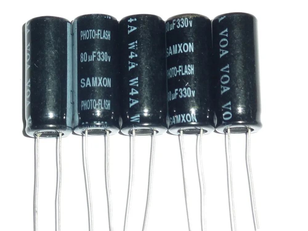 80uF 330V SAMXON Photo Flash 11x28mm 330V80uF PH Aluminum Electrolytic Capacitor