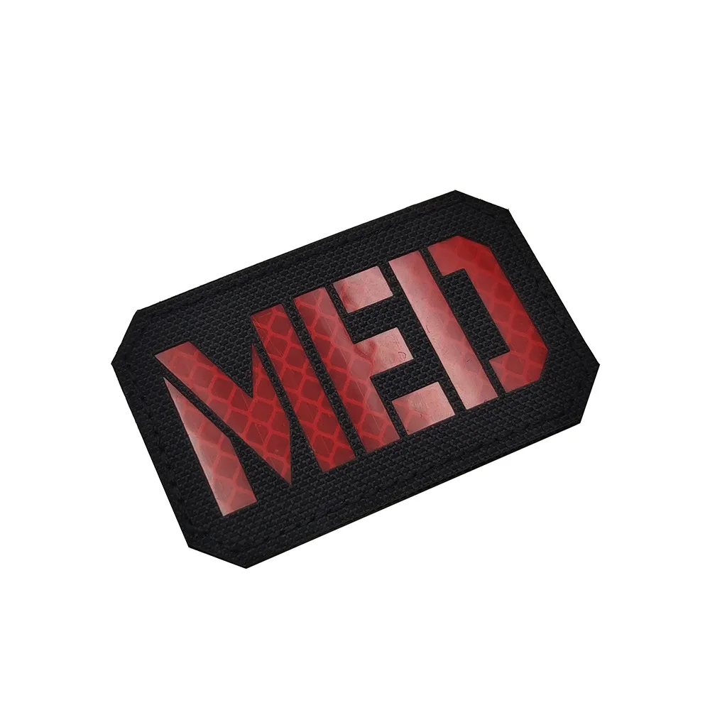 MEDIC Embroidered Patch IR Reflective Glow In Dark Tactical Military Patches Medical MED EMT PARAMEDIC Emblem Badges