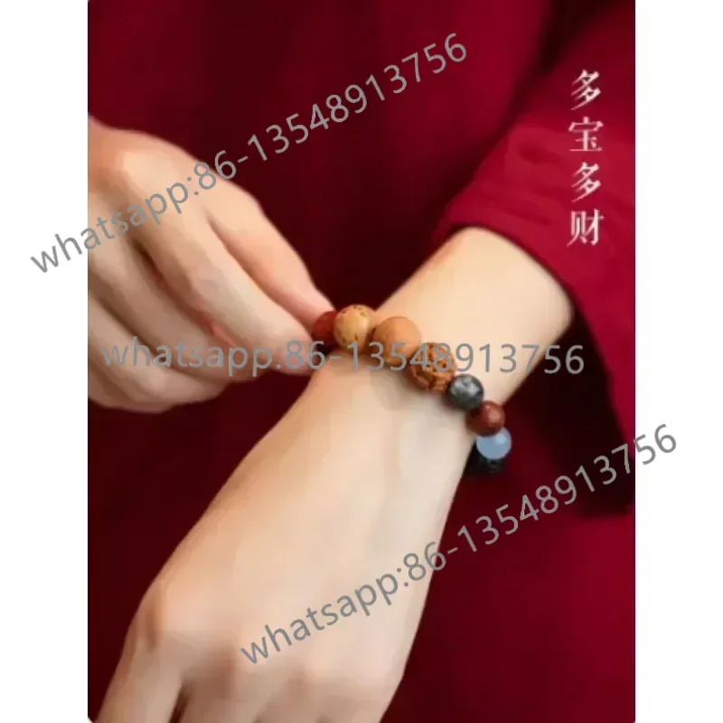 

Натуральный браслет Бодхи с восьминадцать семян, бусины Будды Дуобао, браслет с восьминадцатью семян Бодхи, четки, бусины для медитации, пятно