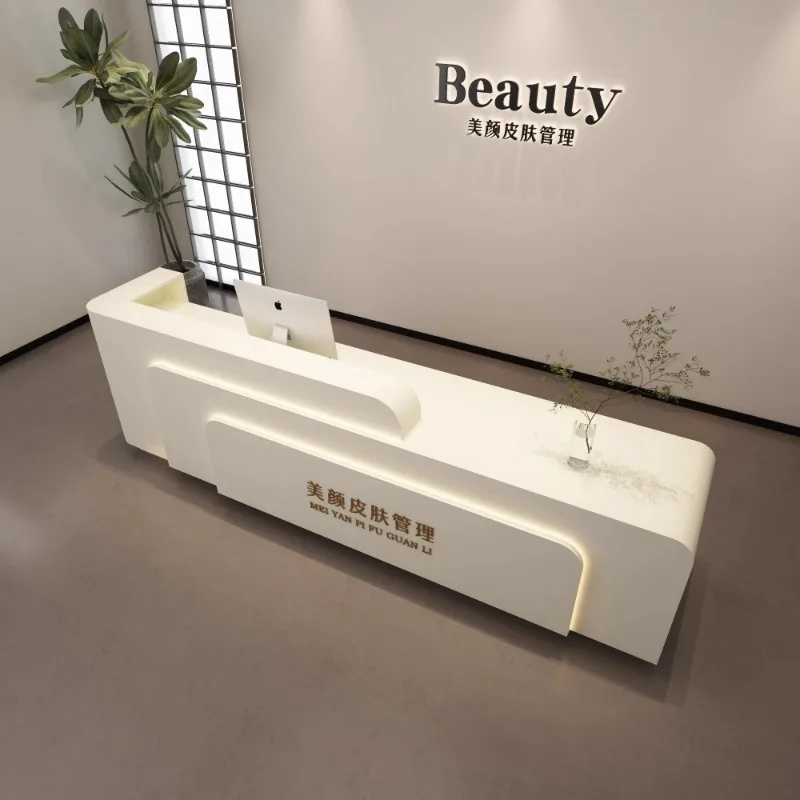 Beauty Salon Bar Cashier Company Front Desk Reception Desk Simple Store Counter Table Mostrador Recepcion Salon Furniture