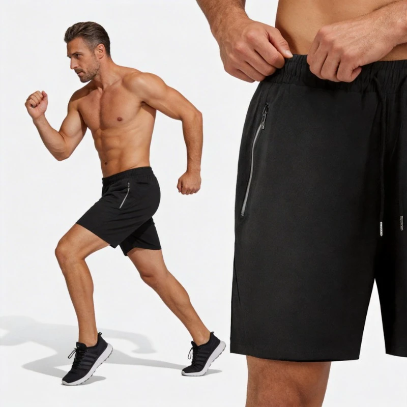 

Мужские летние шорты для бега 2026: быстросохнущие, дышащие, легкие, с карманами на молнии и завязками на талии, для путешествий и походов
