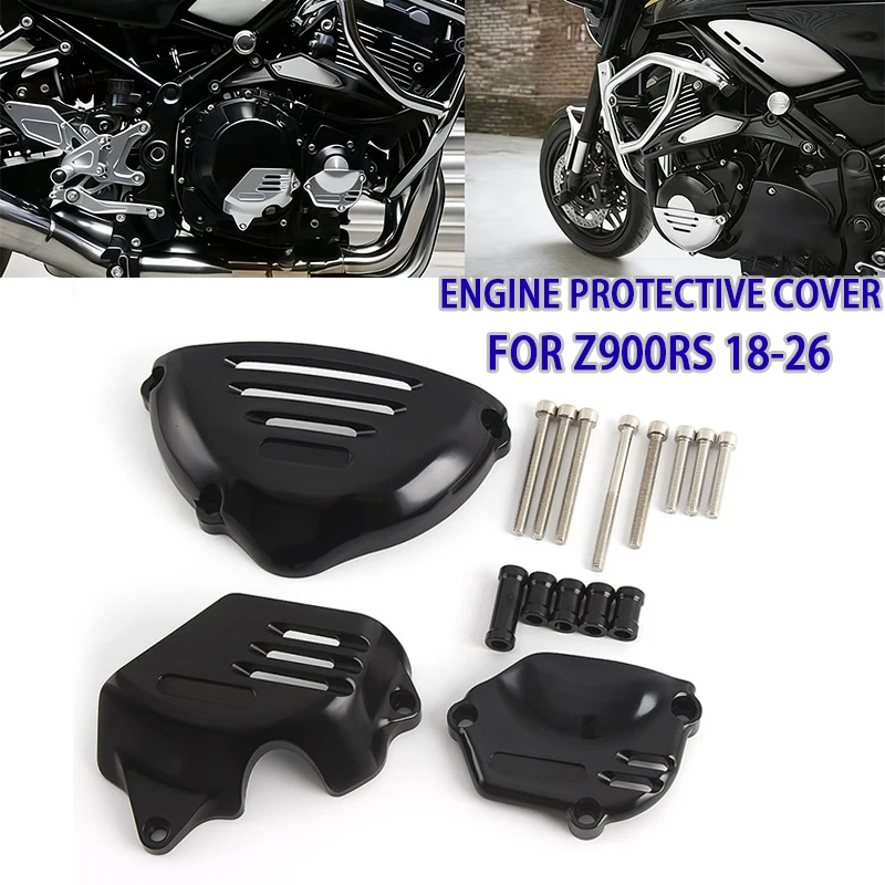 

Motorcycle Engine Guard Stator Cover Case Frame Slider Crash Bar Pad Protector For Kawasaki Z900RS Z900 RS Z 900RS 2018-2024