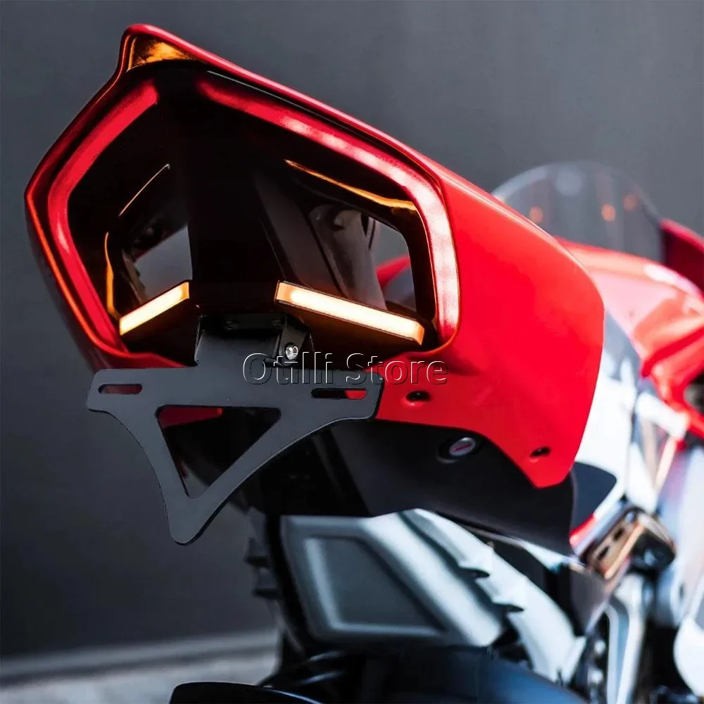Support de plaque d'immatriculation pour DUCATI Streetfighter V4 V4S Panigale V2, clignotant LED intégré, éliminateur de garde-boue arrière bien rangé