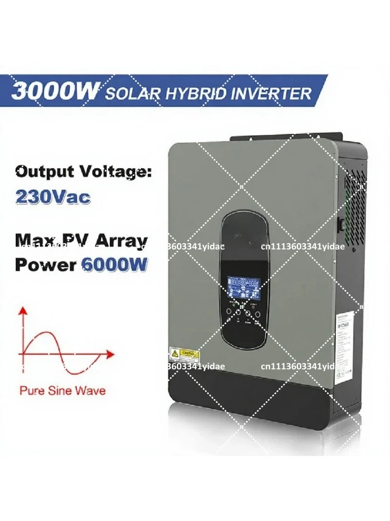 3000W 6200W 10200W Off Grid Hybrid Solar Inverter 24V 48V DC to AC 220V 230V with WiFi Monitoring