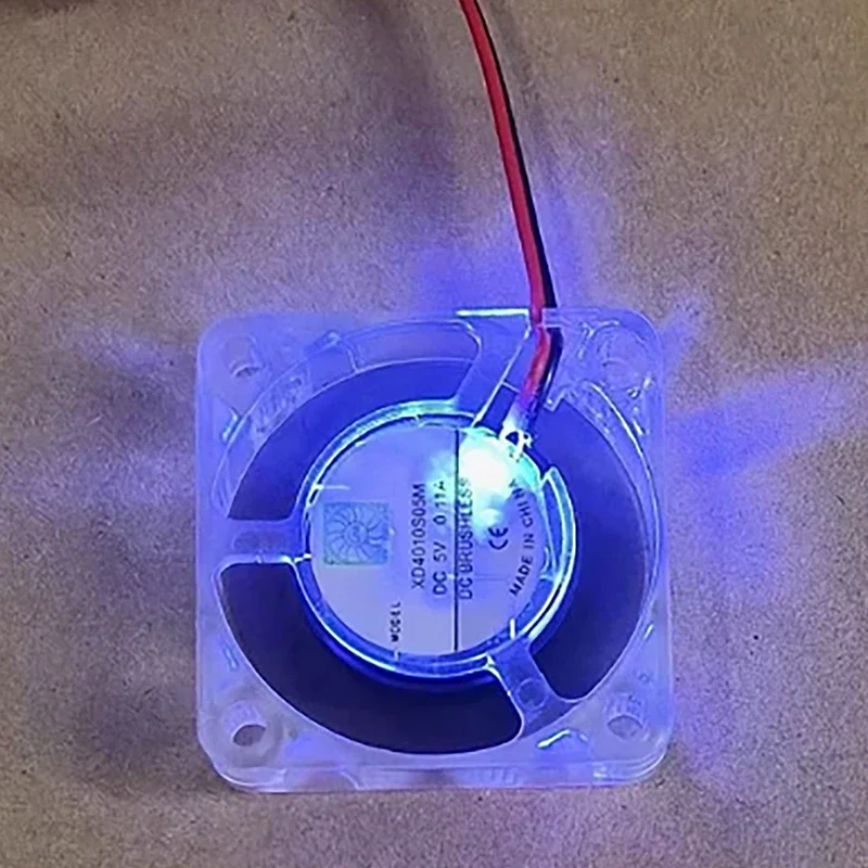 

Вентиляторы 40x40x10 мм 4010 DC 5В 0.11А бесщеточные с синей LED-подсветкой для охлаждения радиаторов и 3D-принтеров