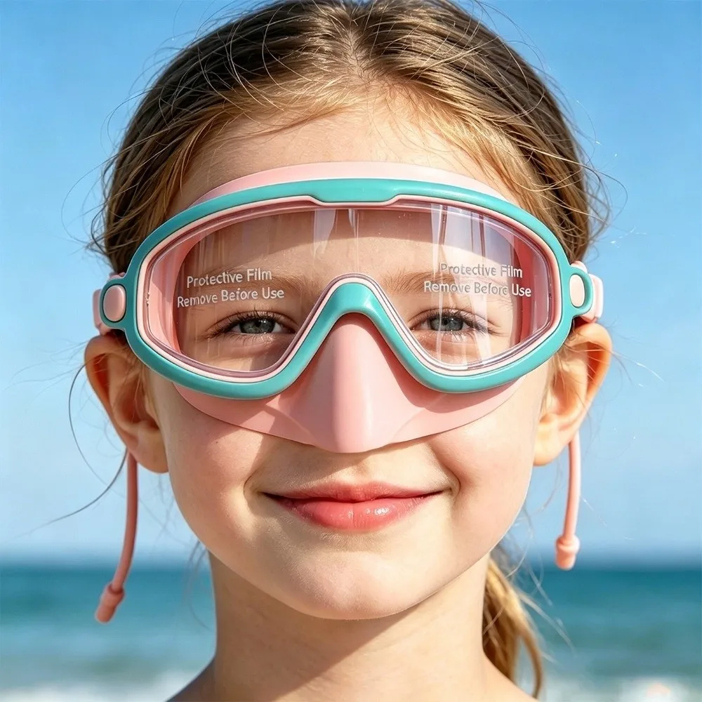 Anti-Fog Swim Goggles UV Protection Leak-proof Swim Goggles Cap Set Adjustable HD View Snorkel Swimming Goggles Swimming Pool