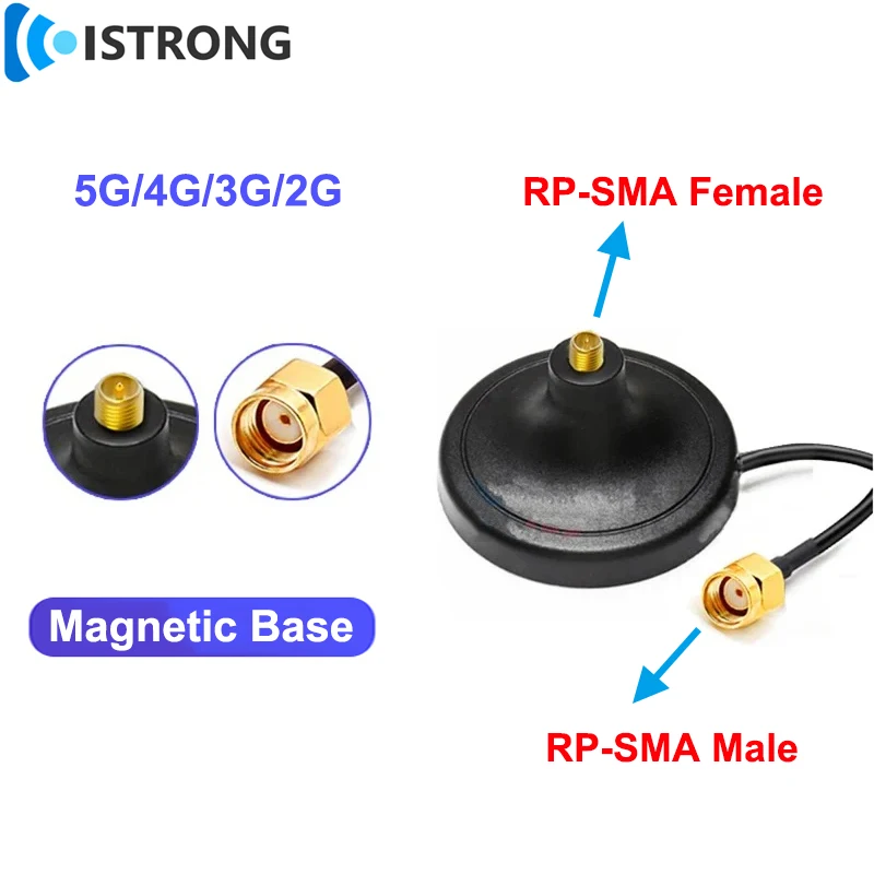Router wi-fi antena podstawa magnetyczna z przedłużeniem kabel SMA N złącze męskie/żeńskie 5G 4G 3G 2G antena przyssawka