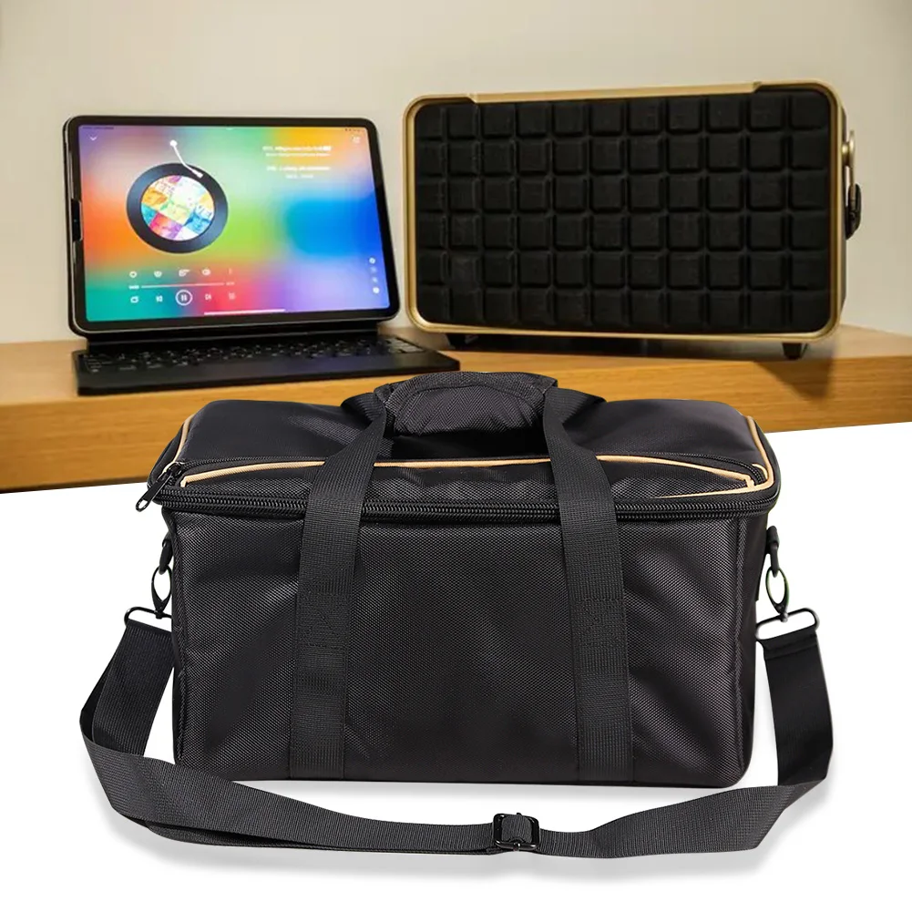 Speaker Tote Bag Shockproof Travel Carrying Case Waterproof Adjustable Shoulder Strap for JBL Authentics 300 Speaker/Cable