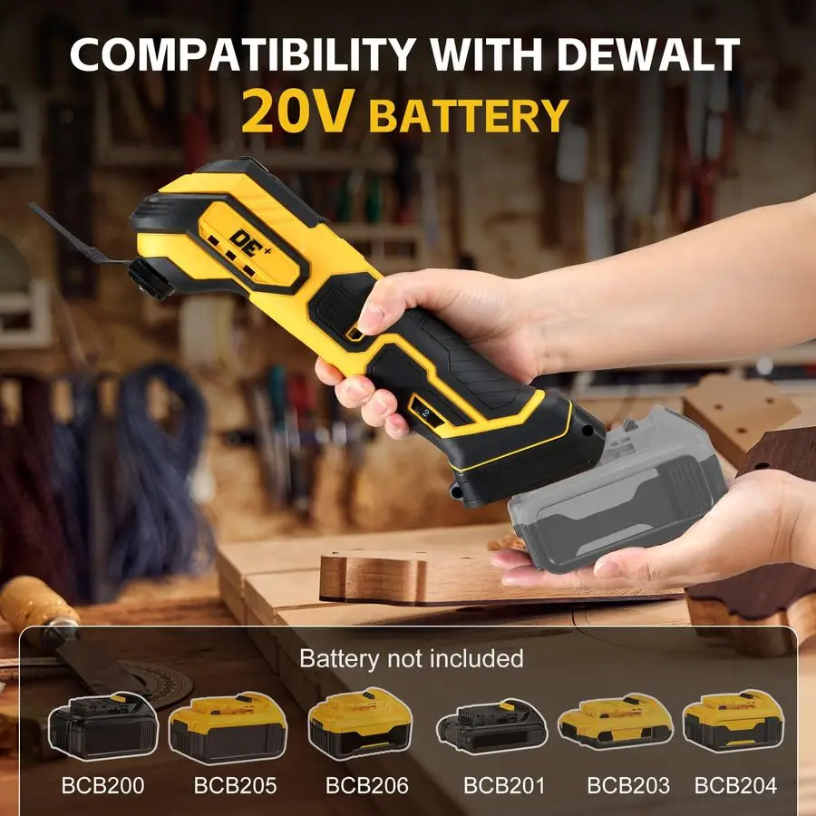 مجموعة أدوات متعددة متأرجحة لبطارية Dewalt 20V Max، 21000 OPM، 6 سرعات، أداة تتأرجح لاسلكية، 23 قطعة من الملحقات، فرشاة