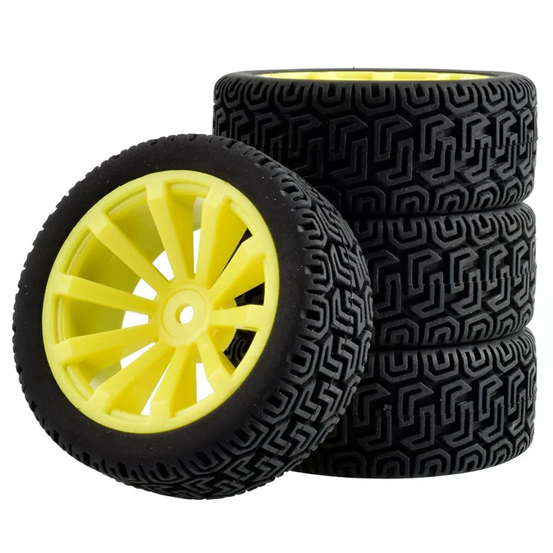 

RC Car Rubber Tires & Wheels Rims 12mm Hex Hub for WLtoys 144001 and 1/18 1/16 1/10 Car Tyre(4-Pack)