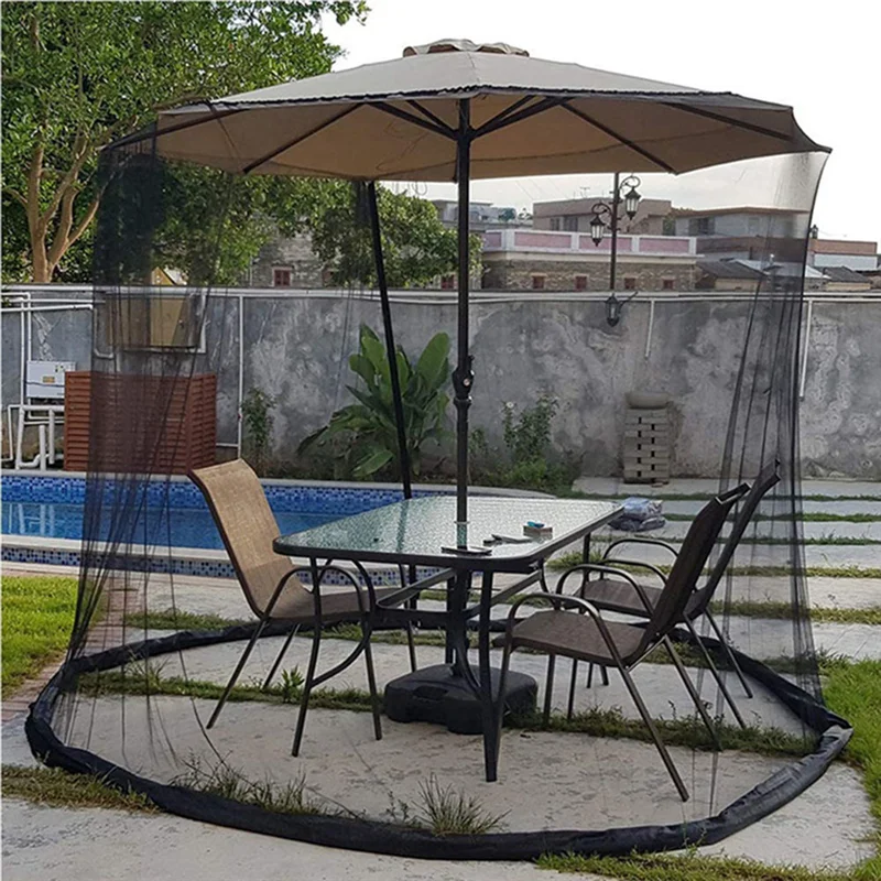 Mosquito Bug Net Parasol Outdoor Lawn Garden Camping Umbrella Sunshade Cover for Outdoor Patio Camping Umbrella