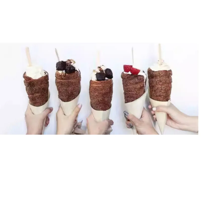 220/110v Mini Electric Hungarian Chimney Cake Maker Chimney Cake Rolls Grill Oven Machine Chimney Bread Roll Baking Machine