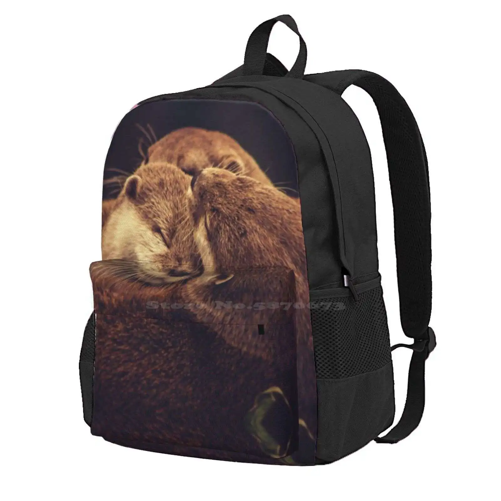 Otters Hot Sale Schoolbag Backpack Fashion Bags Otters Tarka Devon Torbay Torquay Zoo Living Coasts England English Riviera