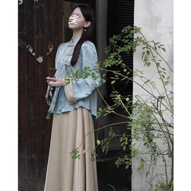 

New Chinese Style Fashion Set Women's Spring Match Complete Early Spring Clothing High Sense Atmosphere Fashion Two-Piece Set
