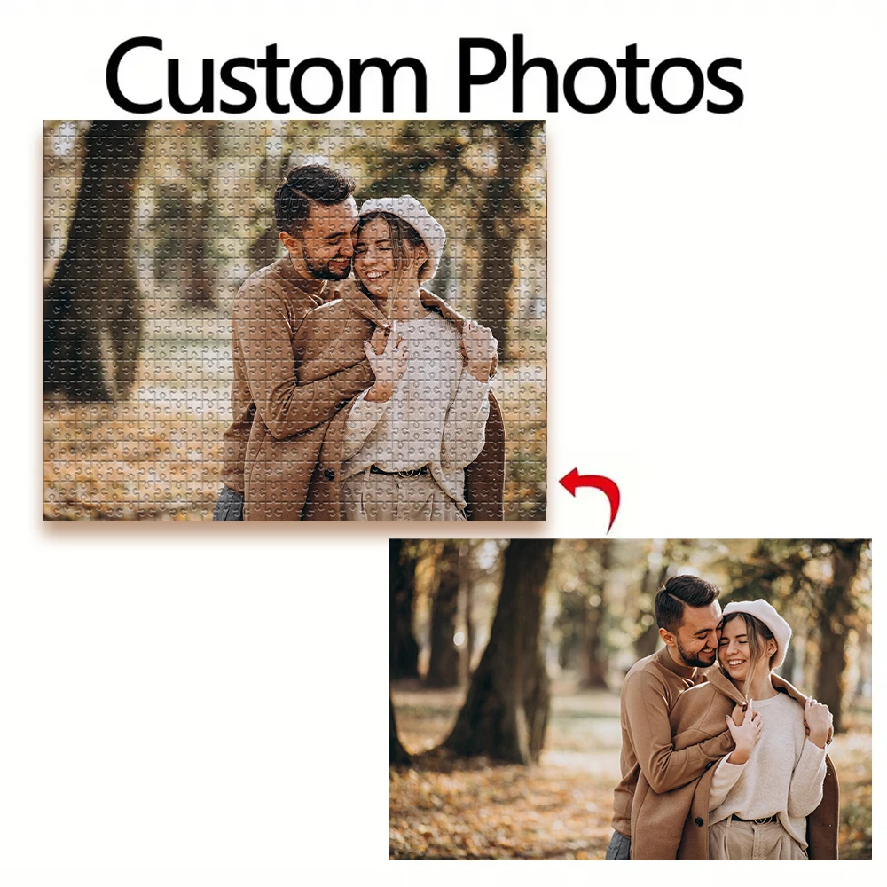 Puzzles personnalisés créatifs avec photos, jouets éducatifs, mosaïques DIY, cadeaux de vacances, cadeaux commémoratifs significatifs entre couples