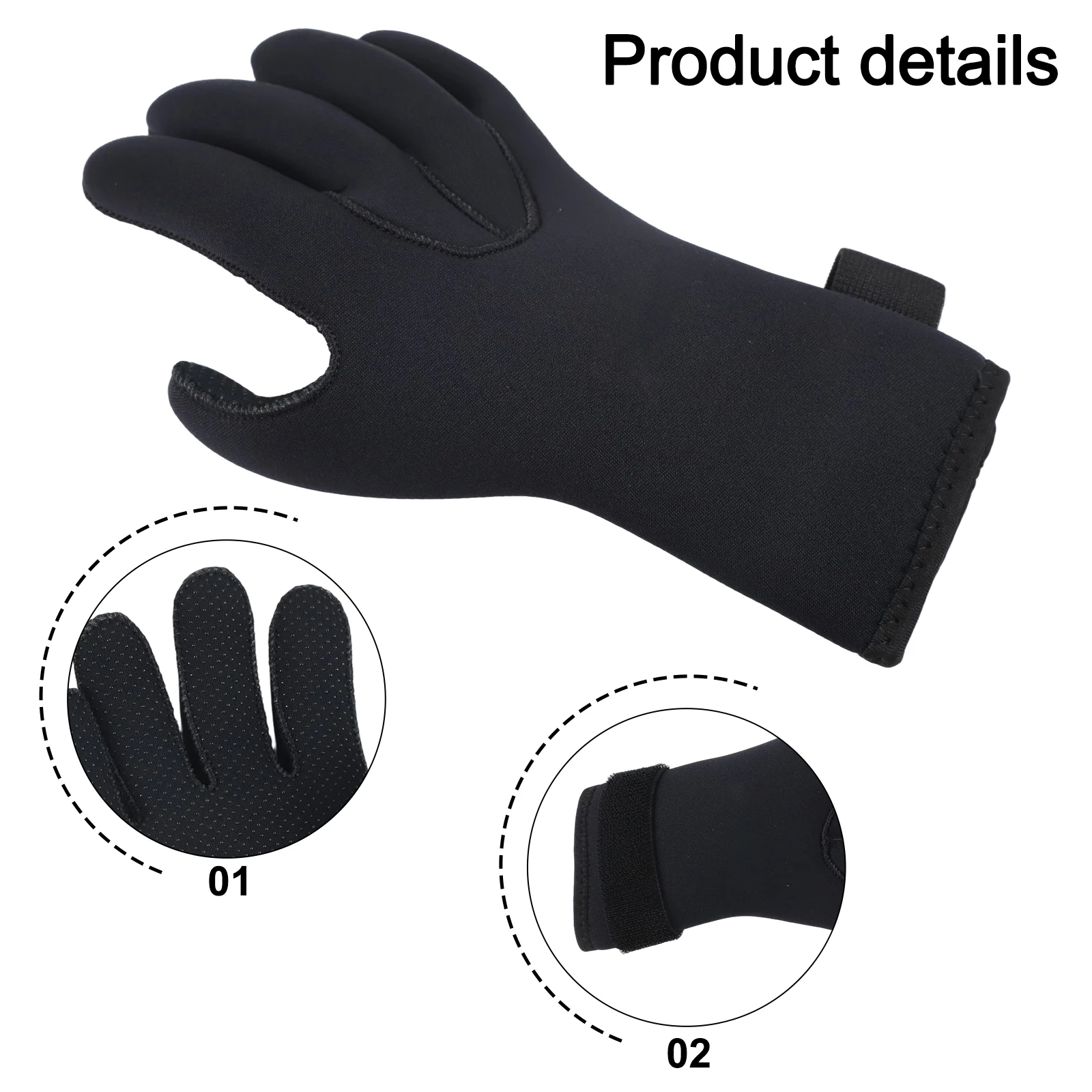 for neoprene Diving Gloves 5mm for Men with Seamless Bonding and Warm Fabric for Snorkeling Surfing Sailing Water for rescue
