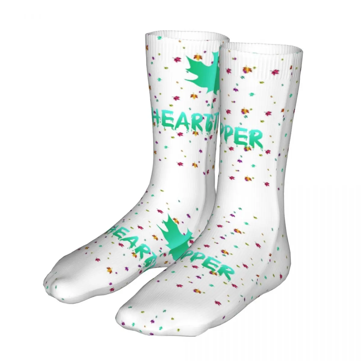 Happy Funny Socks Male Mens Women Casual Heartstopper Leaves Pattern Socks Sport Stockings Spring Summer Autumn Winter