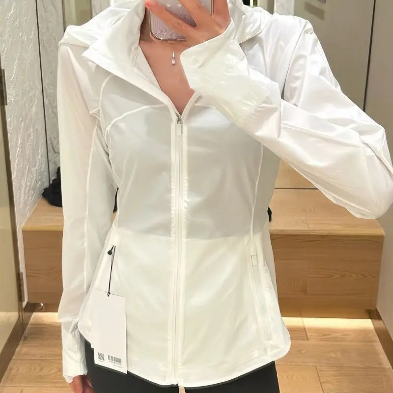 

Slim Korean Style Thin Women's New Style Fashionable Outdoor Sunshade Hooded Sun Protection Clothing Jacket Trendy