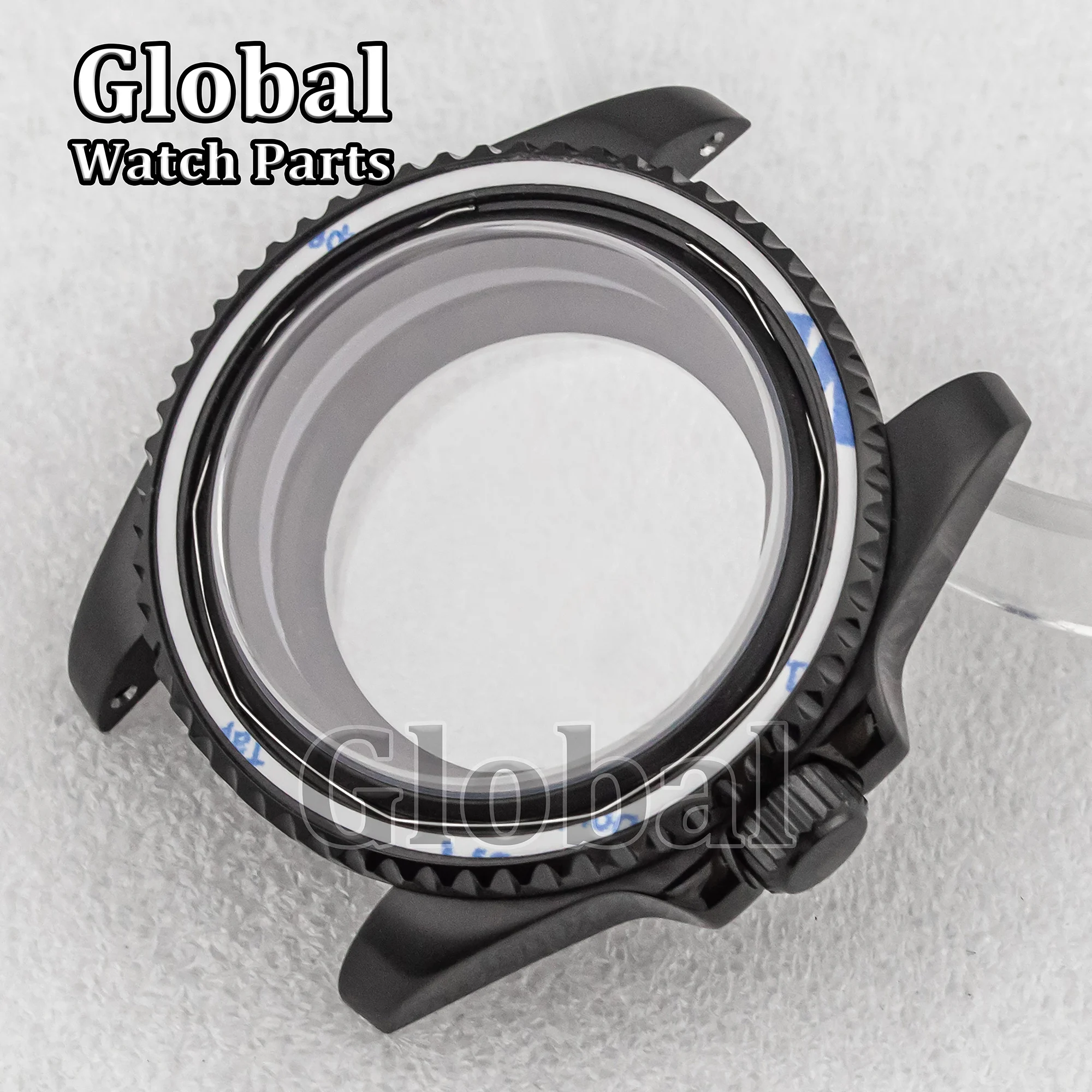 Nh35 40mm caixa de relógio aço inoxidável para sub gmt vidro safira substituição acessórios relógio 50m à prova dwaterproof água ajuste nh36 movimento