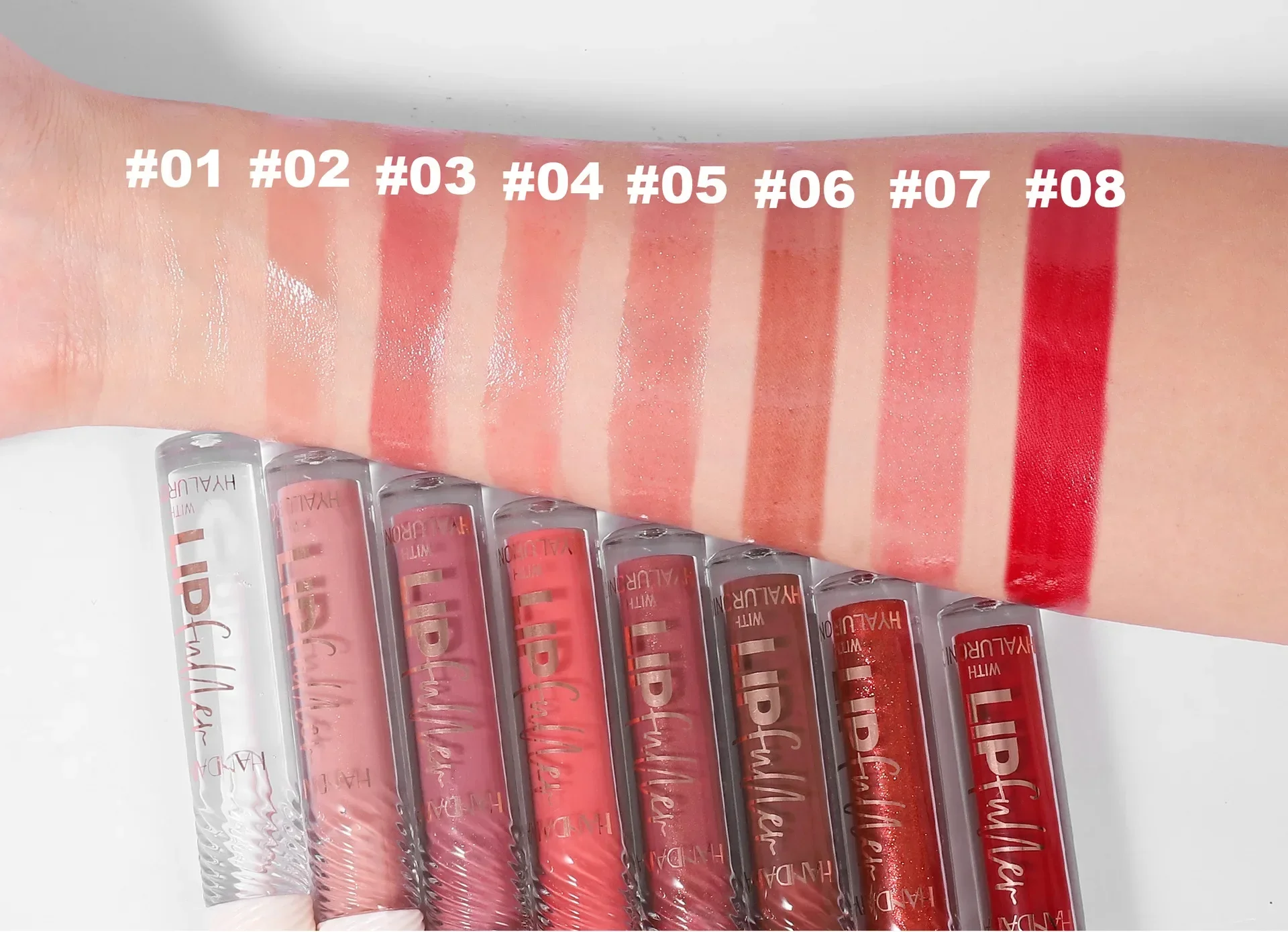 Heallor Clear Water Light Solid Lip Gloss Jelly Pink Lip Tint Mirror Glass Lip Glaze idratante rossetto matita trucco