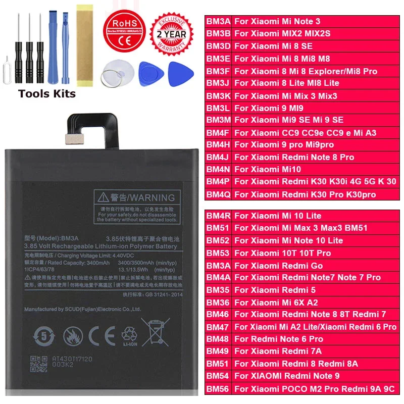 XDOU BM3E BM3J BM4H BM53 BN35 BN46 BM3L BM4Q Batterie Für Xiaomi Mi 2 5 6 8 3 Lite Pro 9 SE CC9 Redmi Hinweis 6 7 8 9 Pro 6X A2