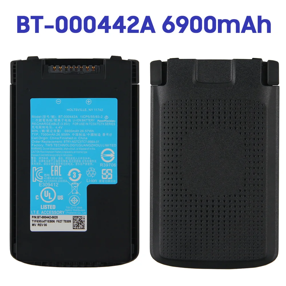 4680mAh Replacement Battery BT-000442 For Zebra TC53 TC5301 TC58 TC73 TC78 BT-000442A High Capacity 6900mAh