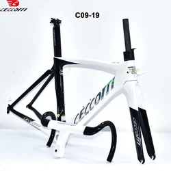 Ceccotti Factory Road Bike Frame fit Max 700*28C tires V Brake Bicycle Frameset available size 49-58cm Carbon Frame
