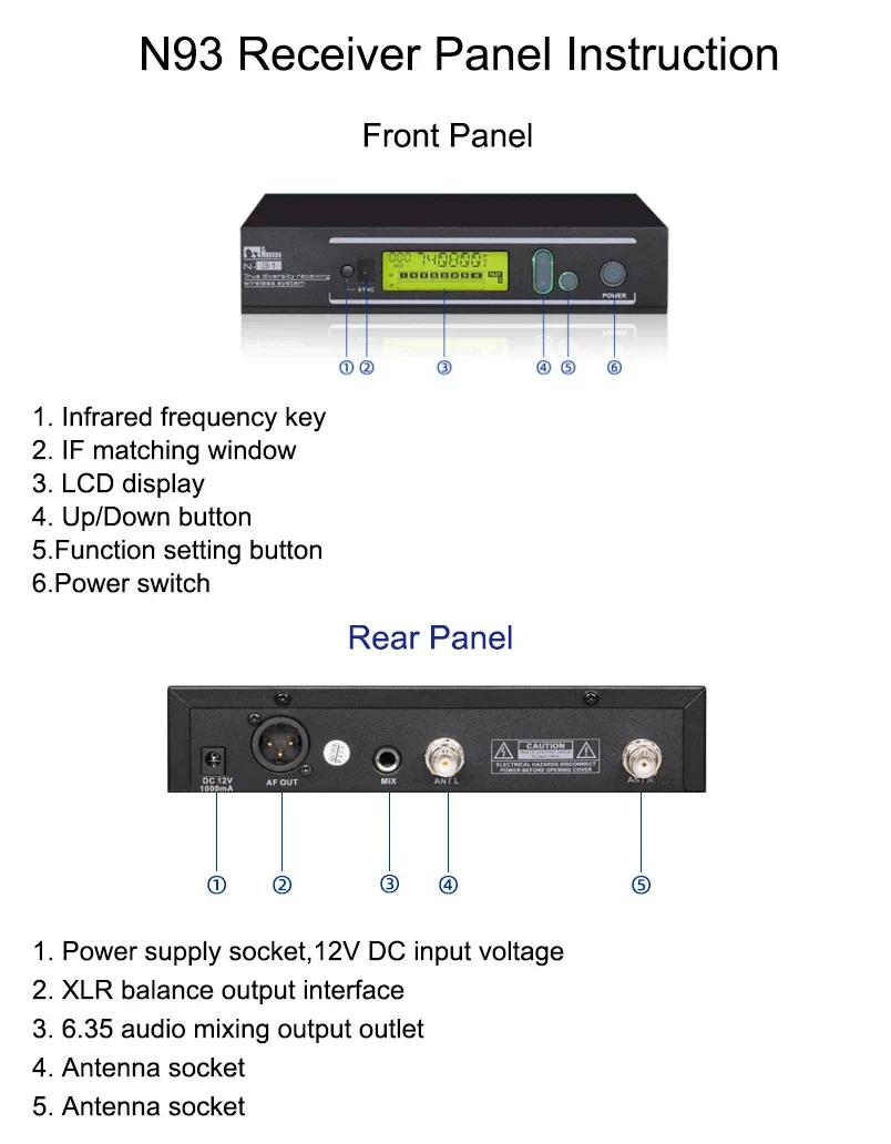 Live Performances Single Channel Mic Handheld Uhf Professional Wireless Microphone System