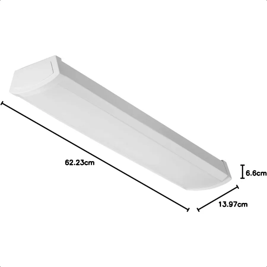 2 voet LED-lichtarmatuur LowProfile LED Wraparound inbouw plafondlamp 3000K warm wit 120V 24 inch FMLWL 24 830