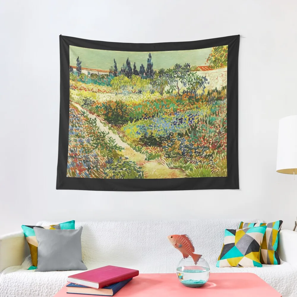 Van Gogh - Garden at Arles Tapestry Tapete For The Wall Hanging Wall Bedroom Organization And Decoration Tapestry