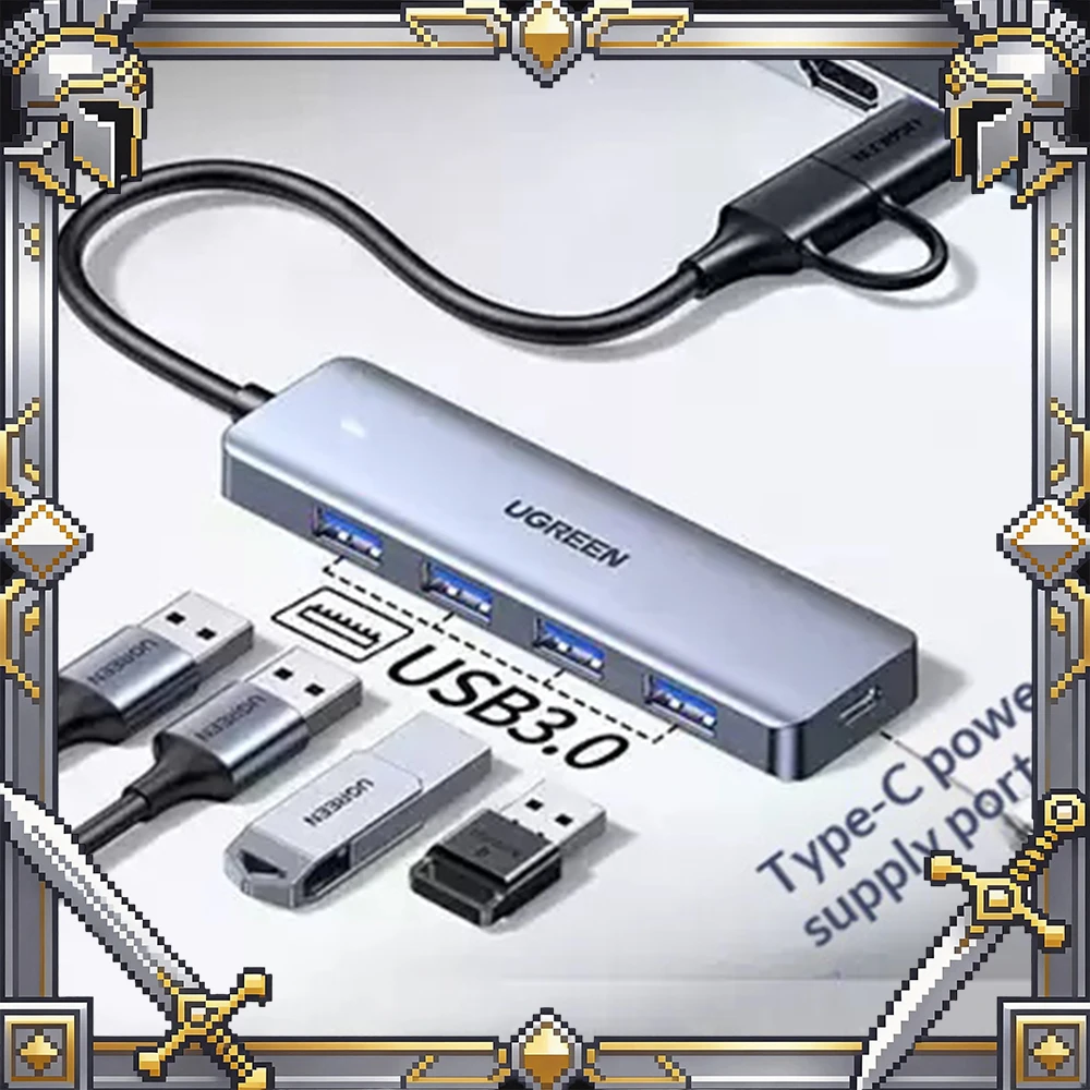 UGREEN 65757 Expansion Dock Laptop Docking Stations,Splitter External Type‑C Powered Hub Adapter Multi‑Function Converter