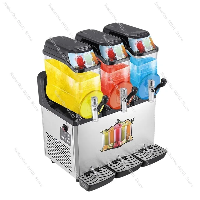 Commercial slush and beverage machine, single, double and triple cylinder options, automatic cold drink maker, juice