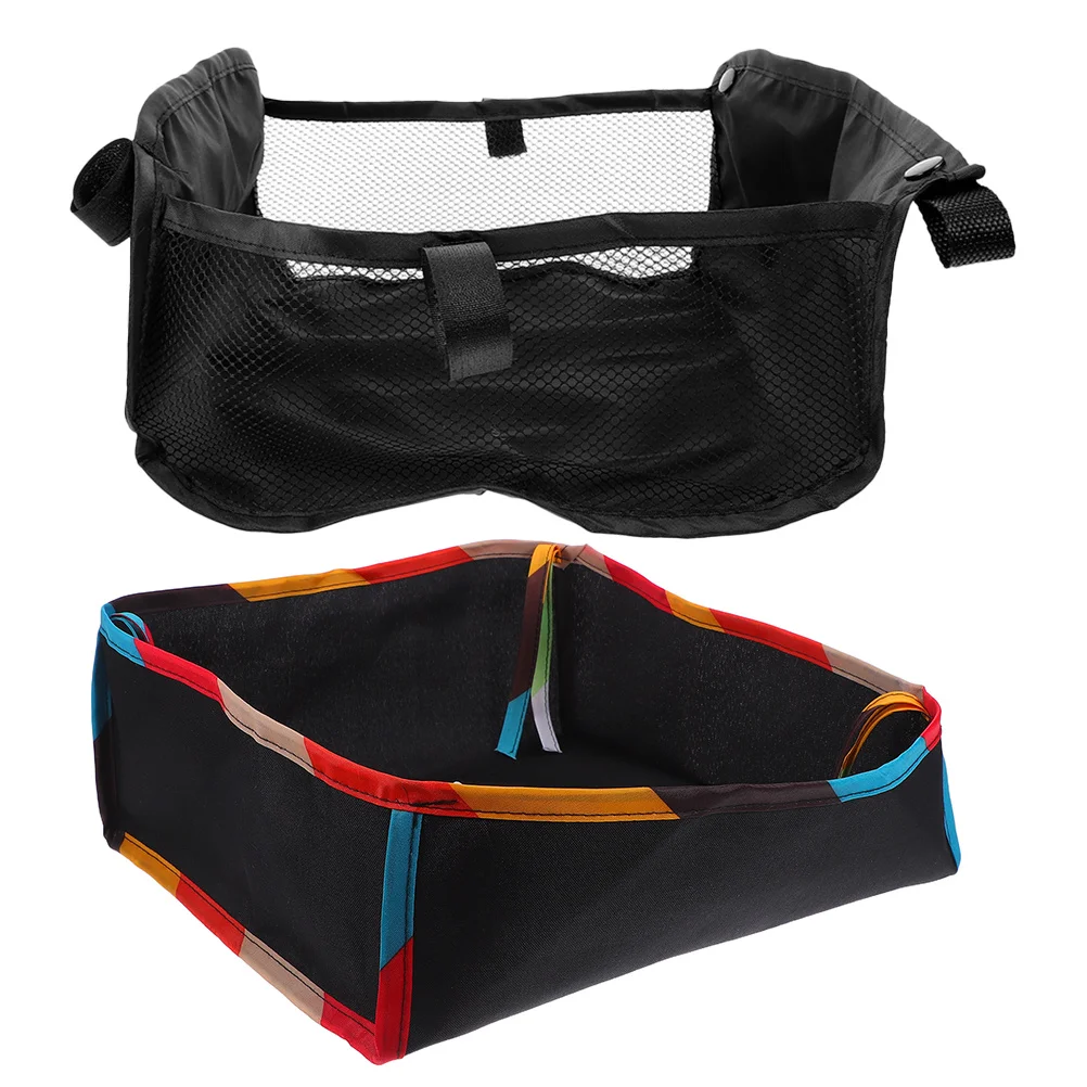 2 قطعة عربة طفل حقيبة التخزين شبكة المنظم العالمي عربة سلة معلقة أسفل الناقل الحفاض حفاضات كيس التخزين