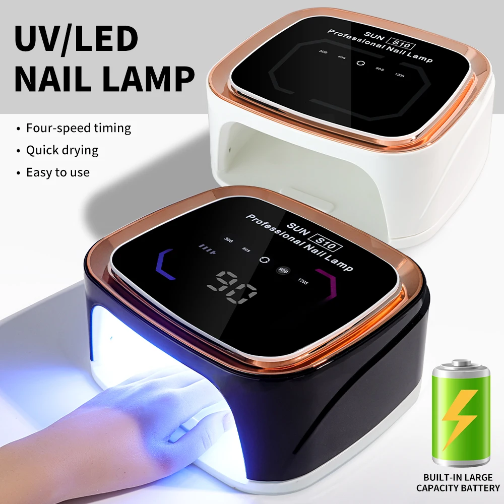 Lâmpada led para unhas em gel, secador de cura rápida, preto/branco com 39 leds, 4 temporizadores, lâmpada profissional para unhas, salão de beleza doméstico, ferramentas para unhas