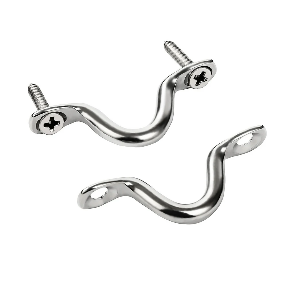 

2/5/10pcs Stainless Steel Wire Eye Strap Boat Marine Tie Down Fender Hook Canopy Engines Accessories Stainless Steel M4/M5/M6/M8