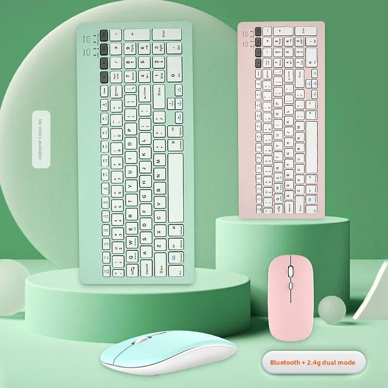 

Dual mode Wireless Keyboard and Mouse Set Business Office Home Bluetooth 2.4G Rechargeable Silent