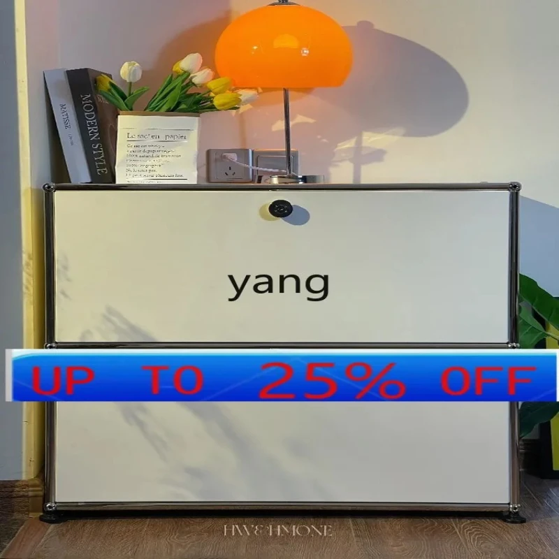 LH  Module Assembled Cabinet Side Cabinet Double Storage Dining Bedside Stainless Steel Antique Style