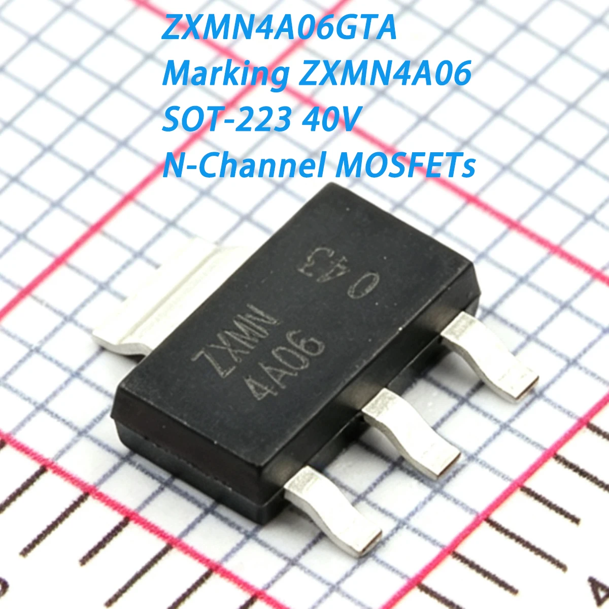 10PCS ZXMN4A06GTA Marking ZXMN4A06 SOT-223 40V 7A 50mΩ@10V 2W N-channel NEW Original Field-Effect Transistor MOSFETs ZXMN4A06
