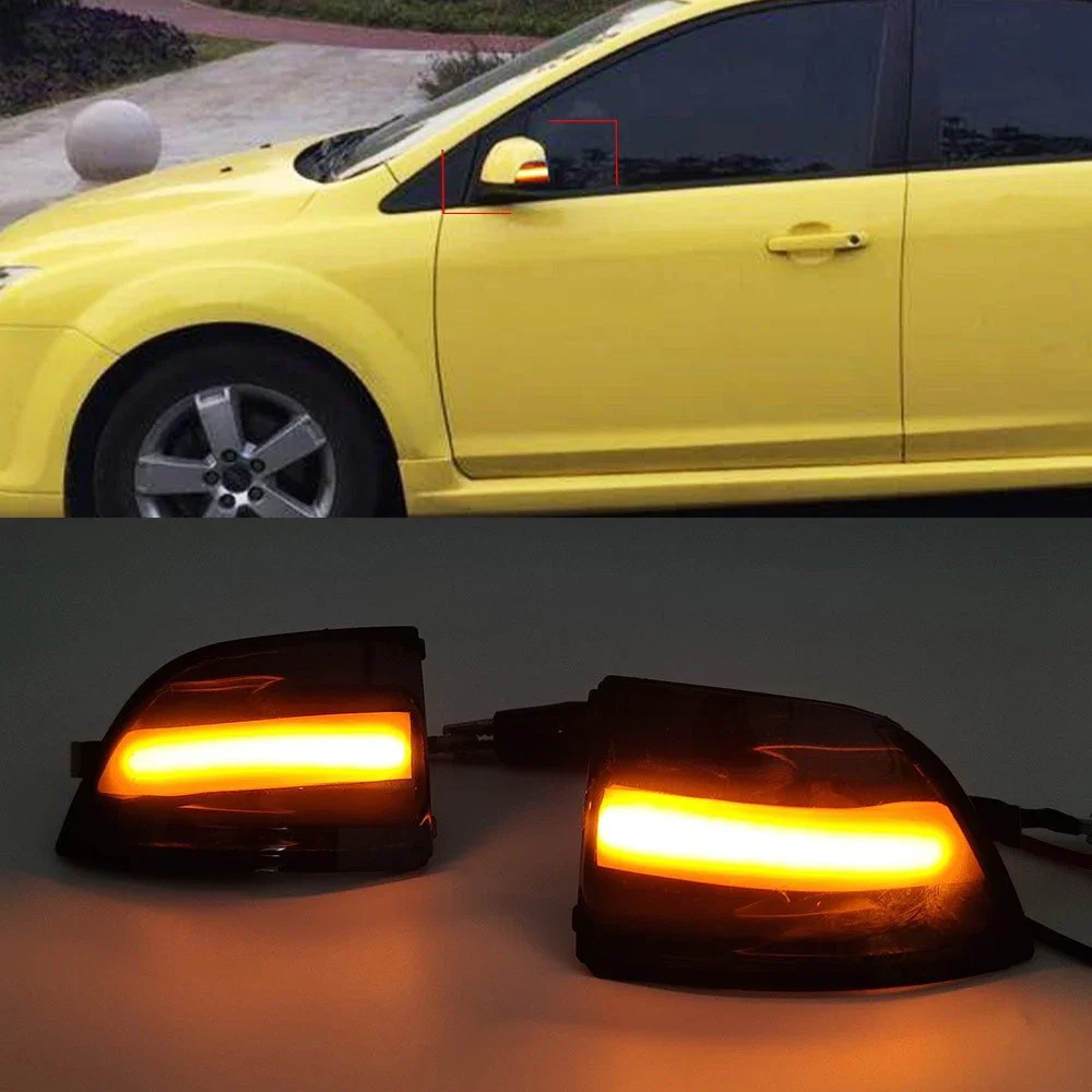 

1set Car Signal Lamp For Ford S-Max C-Max Kuga C394 Dynamic LED Side Mirror Repeater Indicator Light Car Light Accessories