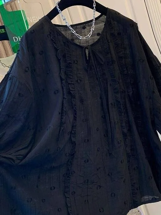 

High Quali Loose Men's ort Sve irt Large Size 300 Pou Design Sense Casual Top Ins Sle