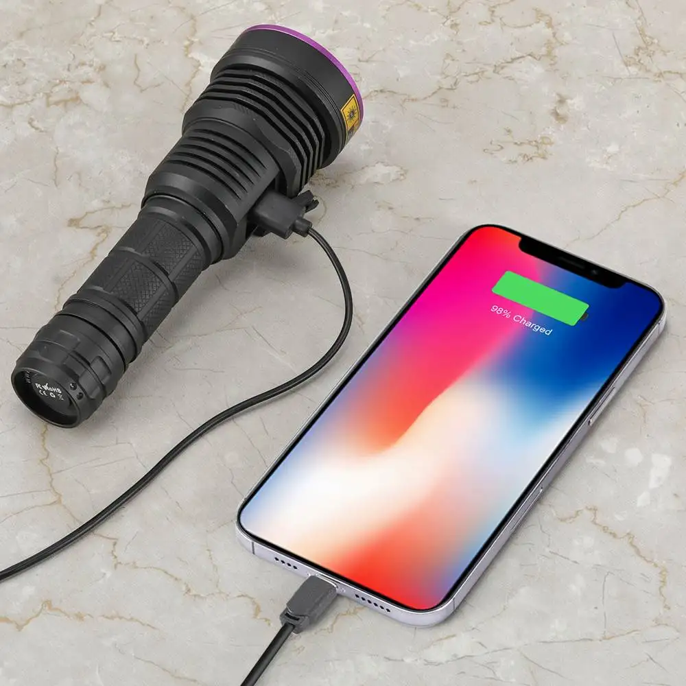 Alonefire SV43 3x365nm 45W High Power Uv Led Zaklamp Geld Huisdier Vlekken Erts Jacht Marker Scorpion Ultraviolet Detectie Fakkel