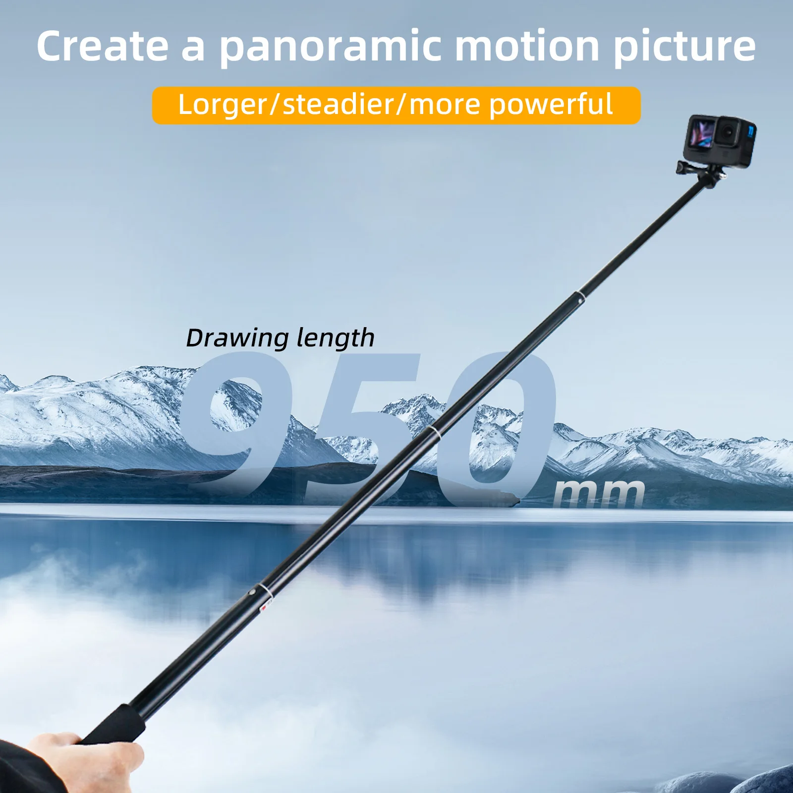 Selfie Stick Tripod for GoPro Hero 11 10 Insta360 Action Camera Tripods Selfie Stick Hand Grips Extension Rod GoPro Accessories