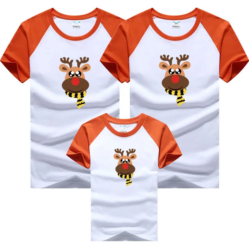 Christmas Family Matching Clothes Mom Dad Son Daughter T-shirts Kids Couple Tees